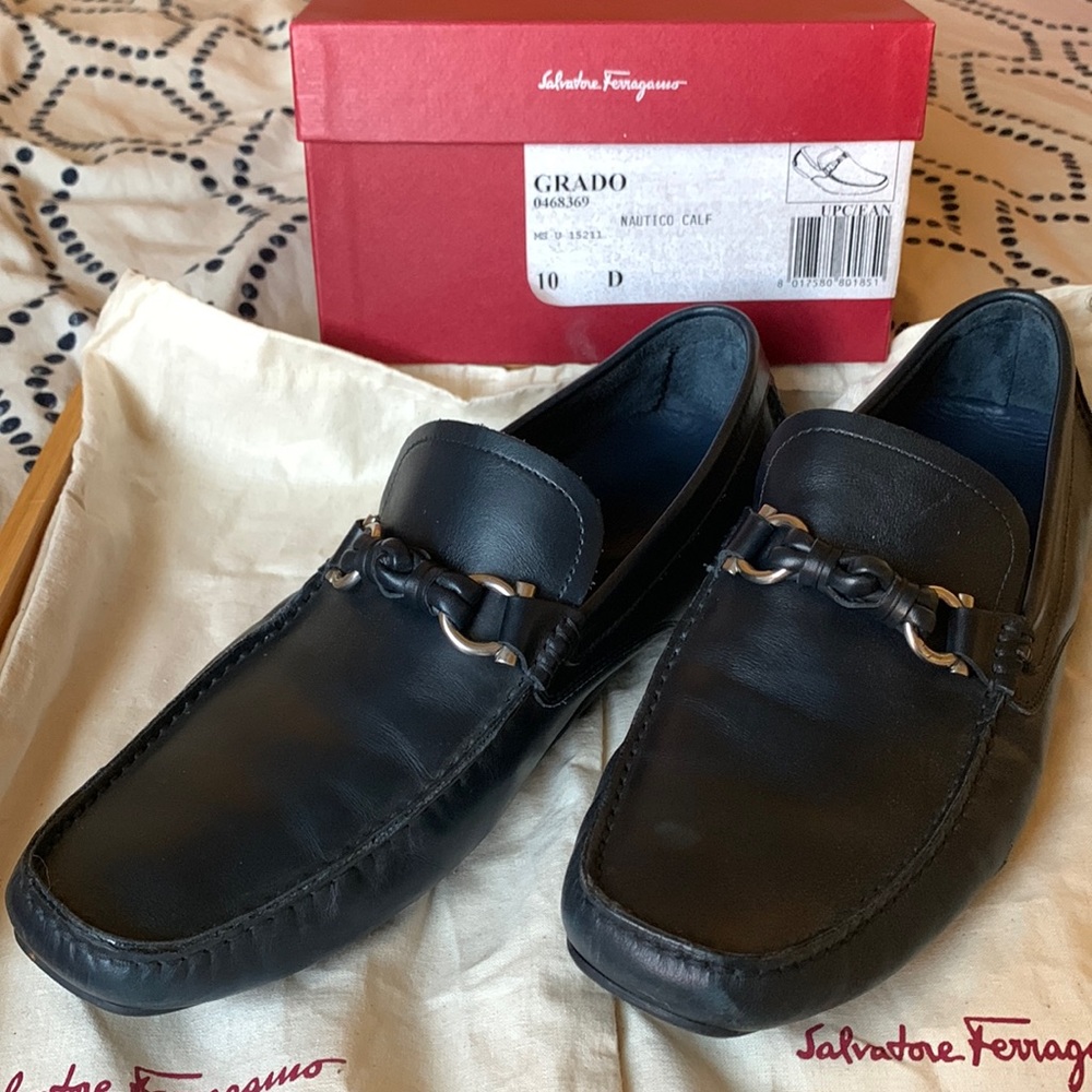 Salvatore Ferragamo shoes. Like new. Model Grado. Color Nautico Calf. Size 10.